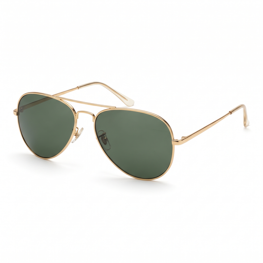 Riviera zonnebril in goud / groen